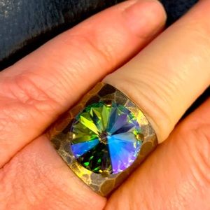 Sabika Cuff Ring…large stone.  Adjustable size